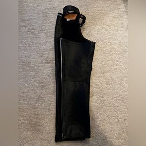 On the Fringe Custom Leather Chaps Size M Black.